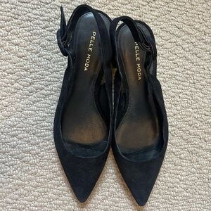 Pelle Moda Women's Black Slingback Shoes